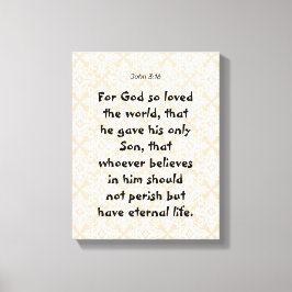 John 3: 16 | Motivierend Biokotierungen Verse Leinwanddruck