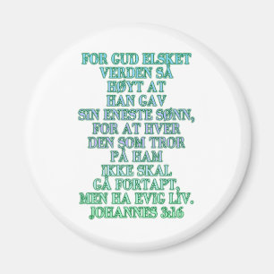 John-3:16 Norweger Magnet