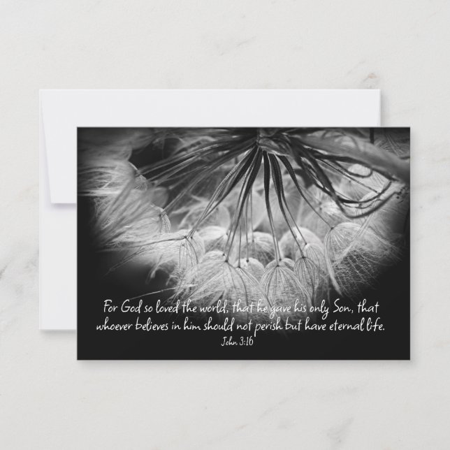 John 3:16 Note d'encouragement Nature Carte Floral (Devant)