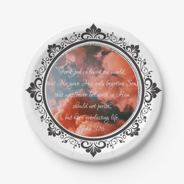 John 3:16 Paper Tellers Pappteller (Vorderseite)