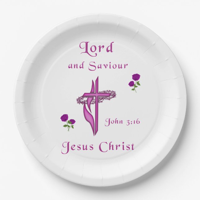 John 3:16 pappteller (Vorderseite)