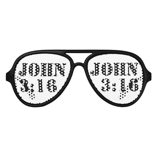 John 3:16 partybrille (Vorderseite)