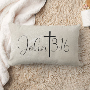 John 3:16 Perlen Hintergrund Inspirationskissen Lendenkissen