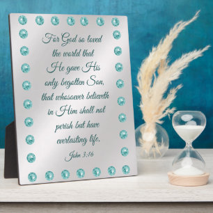 John 3:16 Plaque Fotoplatte