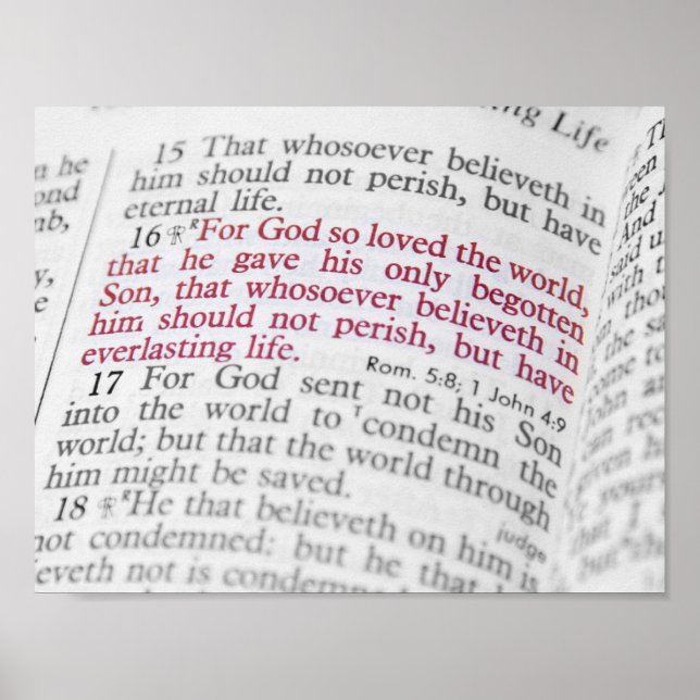 John 3:16 poster (Vorne)