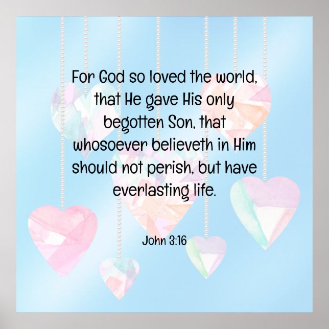 John 3:16 poster (Vorne)