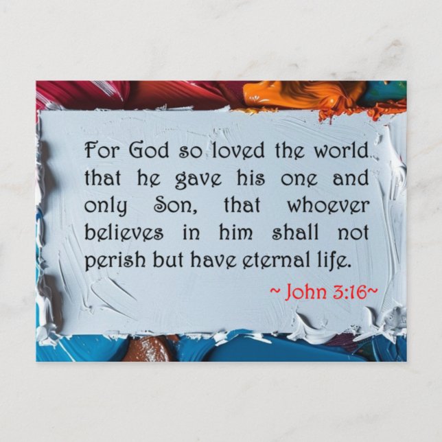 John 3:16 postkarte (Vorderseite)
