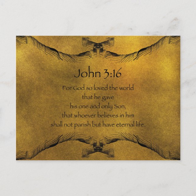 John 3:16 postkarte (Vorderseite)
