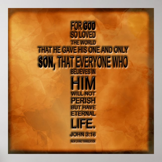 John 3:16 Print Poster (Vorne)