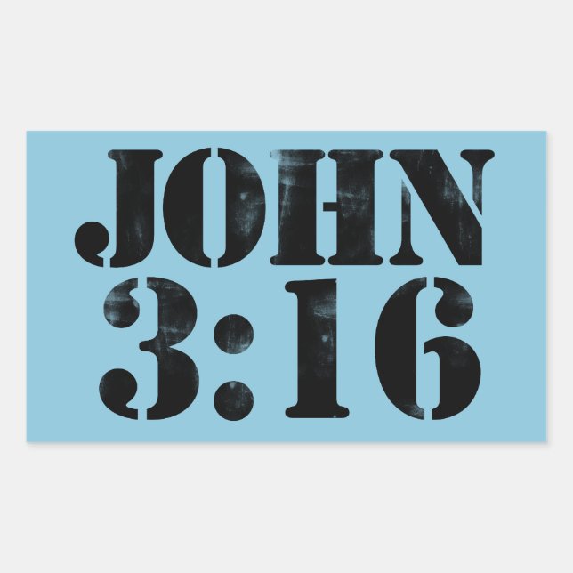 John 3:16 rechteckiger aufkleber (Vorderseite)