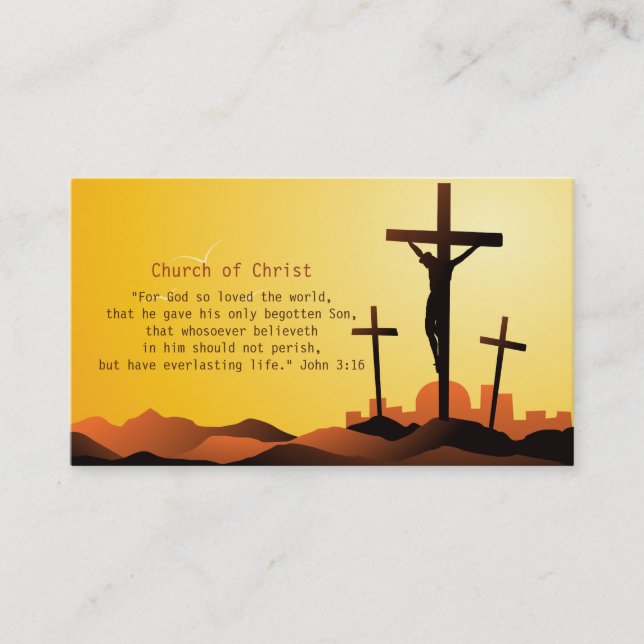 John-3:16 - religiöses Kreuz Visitenkarte (Vorderseite)