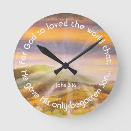 John 3:16 runde wanduhr