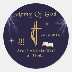 John 3:16 runder aufkleber