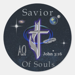 John 3:16 runder aufkleber