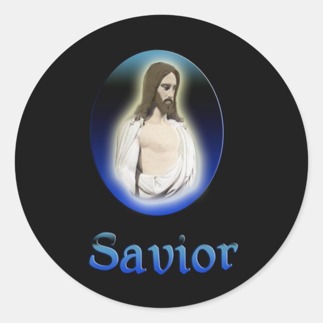 John 3:16 Savior Runder Aufkleber (Vorderseite)