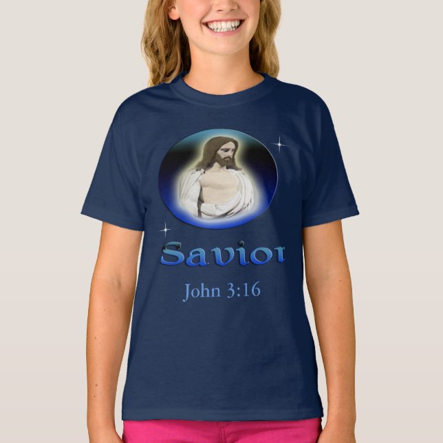 John 3:16 Savior T-Shirt (Vorderseite)