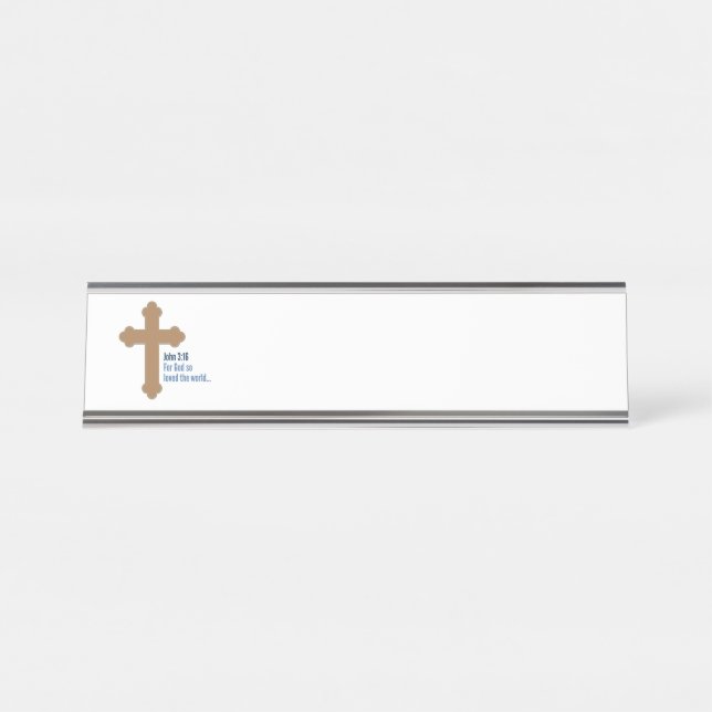 John 3:16 schreibtischnamensplakette (Vorderseite )