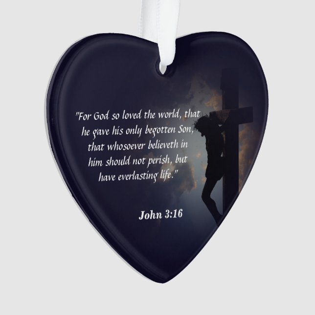 John 3:16 Schrift Ornament (Vorderseite)
