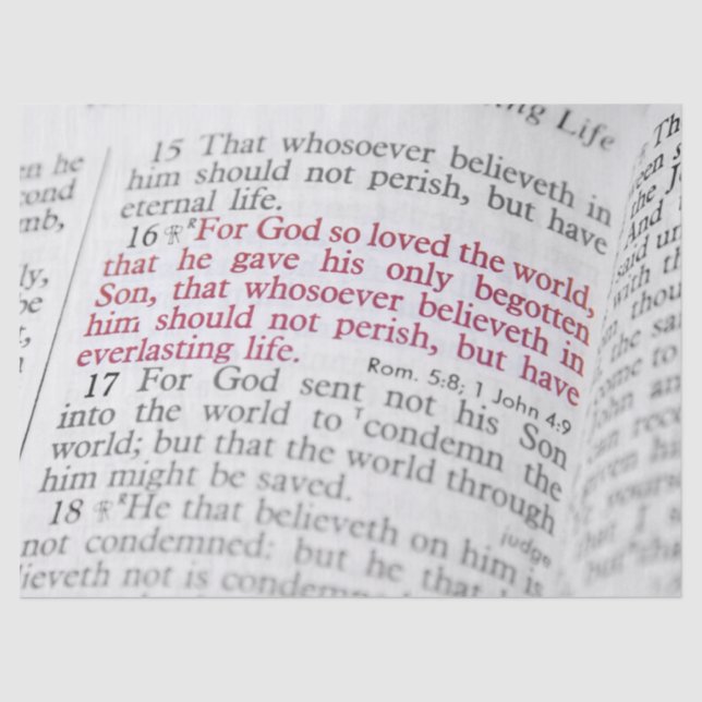 John 3:16 seidenpapier (Vorderseite)