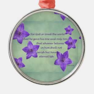 John 3:16 silbernes ornament