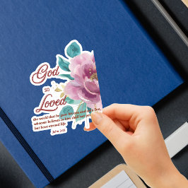 John 3:16 So liebte rosa Bläserbibel Verse Aufkleber