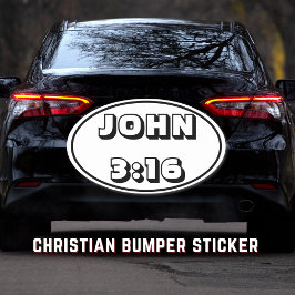 John 3:16 Sticker ovale