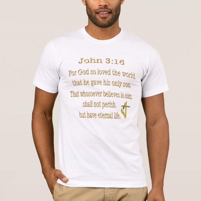 John 3:16 T-shirt chrétien (Devant)