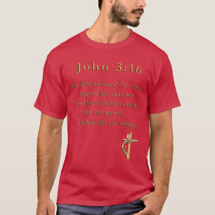 John 3:16 t-shirts chrétiens