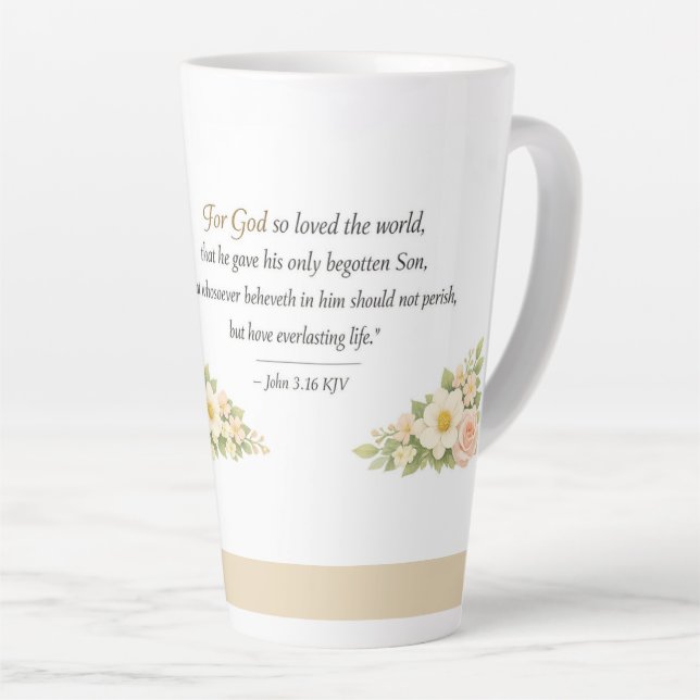 JOHN 3:16-TASSE MILCHTASSE (Rechte Ecke)