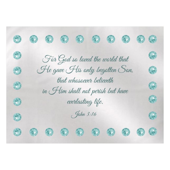 John 3:16 tischdecke (Vorderseite (Horizontal))