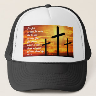 JOHN 3:16 TRENDY BIBLE VERSE CHRISTLICH GIFT TRUCKERKAPPE