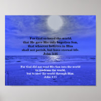 JOHN 3:16 und JOHN 3:17 Poster