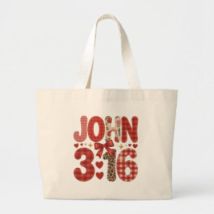 John 3:16 Valentins Jumbo-Tasche Jumbo Stoffbeutel