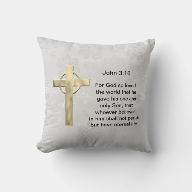 John-3:16 (weiß) kissen (Vorderseite)