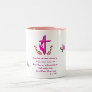 John 3:16 zweifarbige tasse