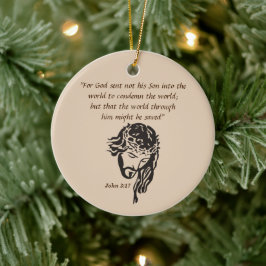 John 3:17 keramik ornament