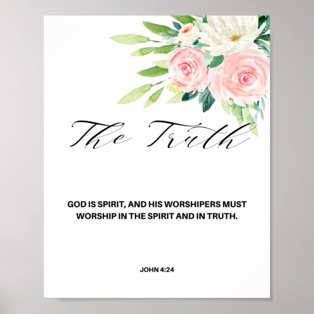 John 4:24, Bible Verse Poster (Vorne)