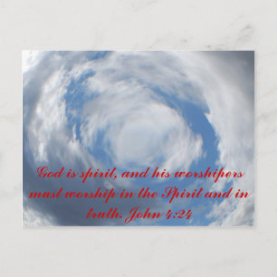 John 4:24 postkarte