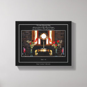 John 6:35 Eucharist "Ich bin das Brot des Lebens.. Leinwanddruck