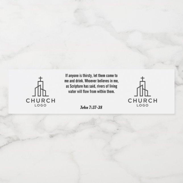 John 7:37-38 Wasserzeichen (Einzelnes Label)