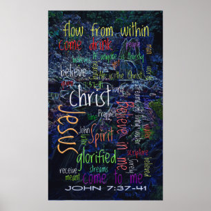 John-7:37 - Wasserfall 41 Poster