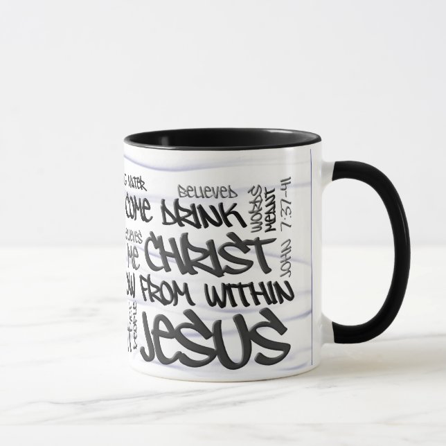 John-7:37 - weißes Wasser 41 Tasse (Rechts)