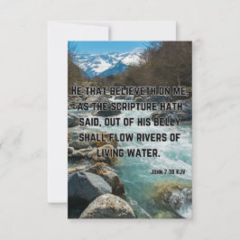 John 7:38 KJV Bible Scripture Pic Begrüßung Karte
