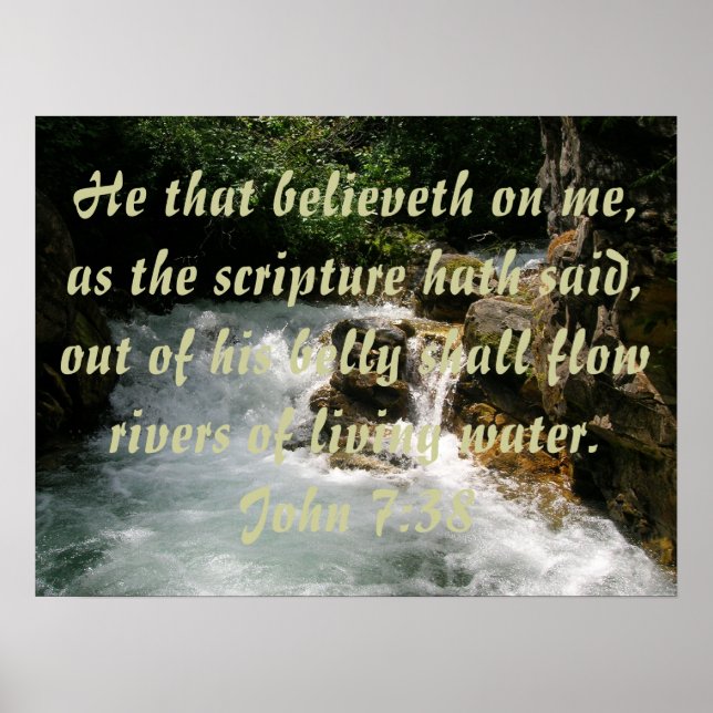 John 7:38 Poster (Vorne)