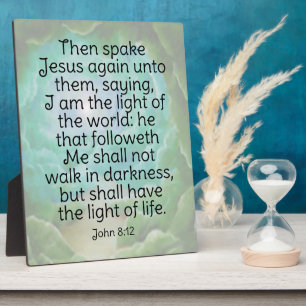 John 8:12 fotoplatte