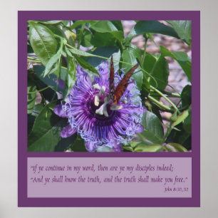 John 8:31, 32 Schrift Poster