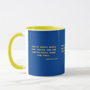 John 8:32 Bible Scripture Verse 2 Zwei-Tone-Tasse Tasse