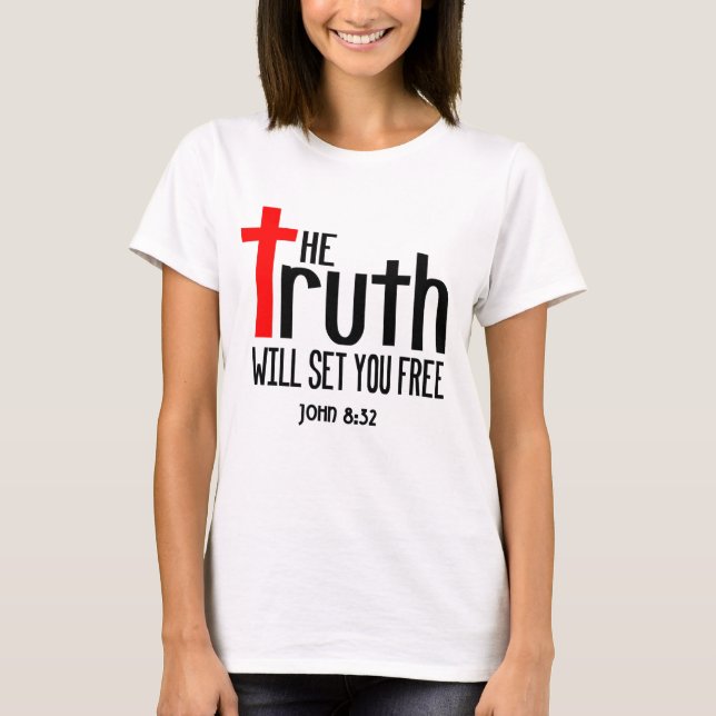 John 8:32 Die Wahrheit wird dir Set T-Shirt (Vorderseite)