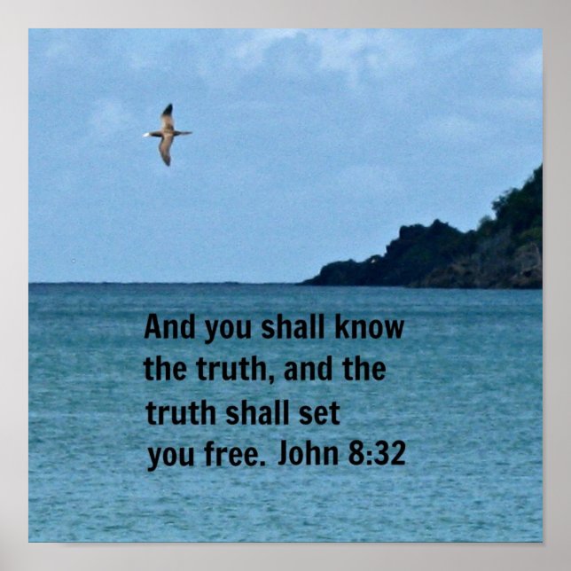 John 8:32 poster (Vorne)