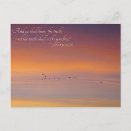John 8:32 Schrift Die Wahrheit wird dir Set machen Postkarte